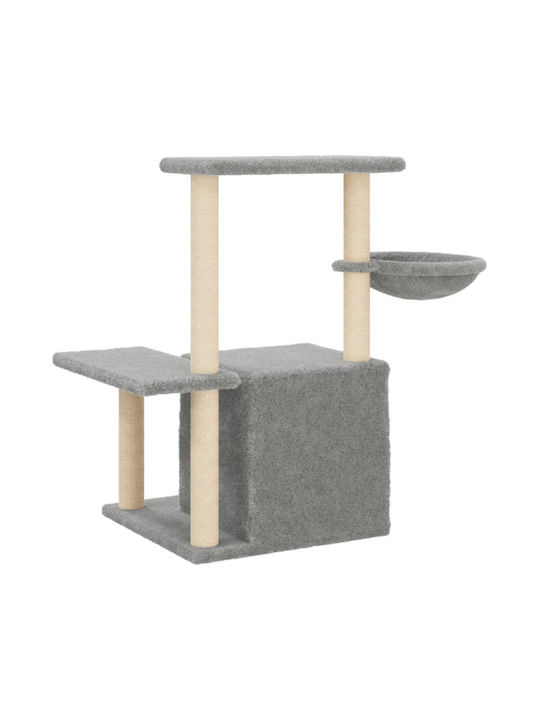 vidaXL Scratching Post Cat Trees Gray 3 levels 84.5x57x83cm
