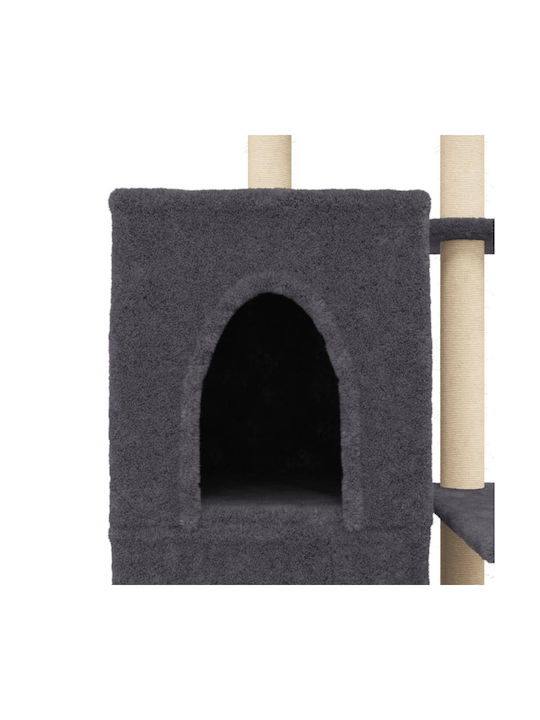 vidaXL Scratching Post Cat Trees Gray 4 levels 61.5x60.5x97cm