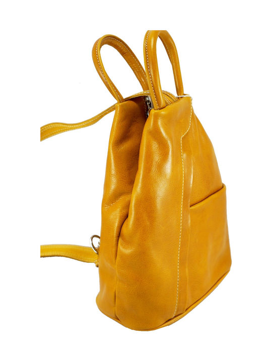 Mybag 880 Leather Women's Bag Backpack Yellow