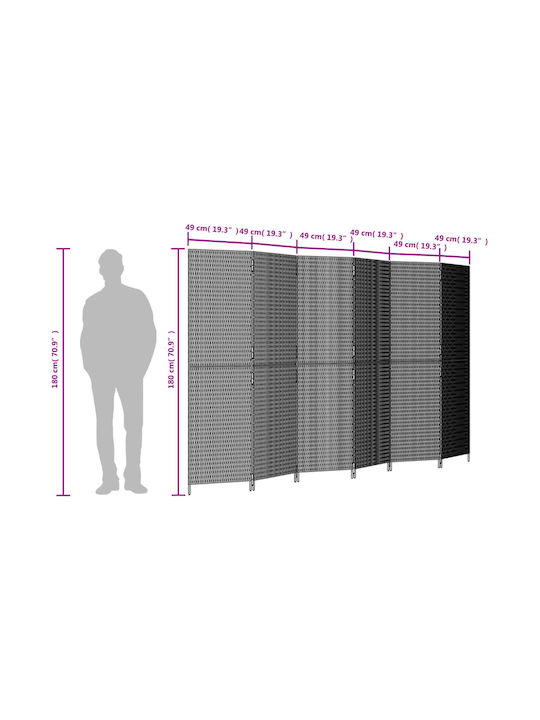 vidaXL Διακοσμητικό Παραβάν από Καμβά 294x180cm