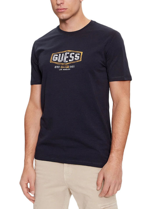 Guess Men's Short Sleeve Blouse Yellow