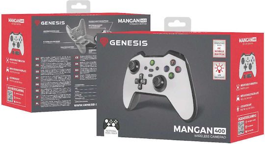 Genesis Mangan 400 Wireless Gamepad for Android / PC / Switch White
