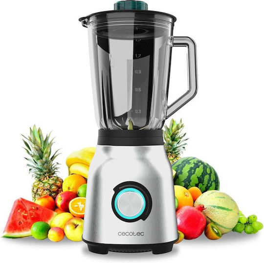 Cecotec Power Black Titanium Blender with Glass Jug 1.5 lt 1800W Silver