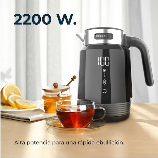 Cecotec Thermosense 600 Touch Kettle 1.7lt 2200W Black