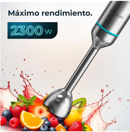 Cecotec Power Pulsar 2300MAX Handmixer mit Inox Stab 1500W Silber