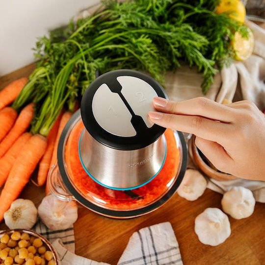 Cecotec ChopBeat 2000 Vindaloo Glass Мултифункционална Машина 500W с Капацитет 500ml Inox
