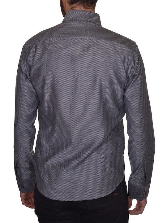 Nicolas Fratelli Men's Shirt Long Sleeve Grey