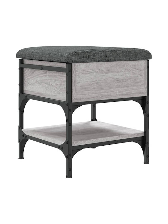 Hocker Für das Wohnzimmer Mit Stauraum Metall Grey 42x42x45cm