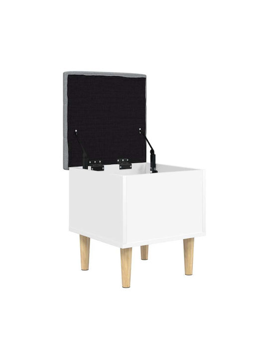 Hocker Für das Wohnzimmer Mit Stauraum Hölzernes White 42x42x46cm