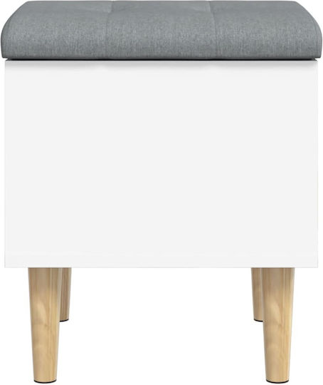Hocker Für das Wohnzimmer Mit Stauraum Hölzernes White 42x42x46cm