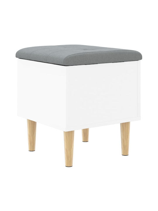 Hocker Für das Wohnzimmer Mit Stauraum Hölzernes White 42x42x46cm