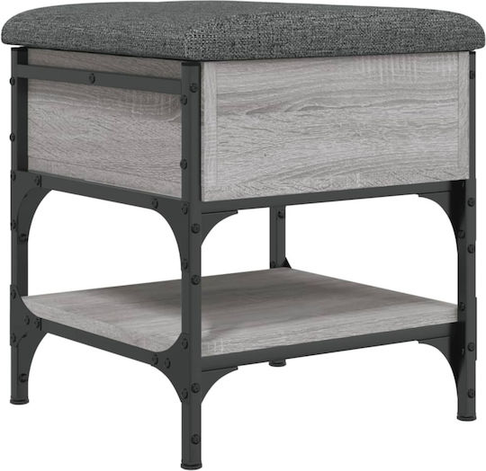Hocker Für das Wohnzimmer Mit Stauraum Metall Gray 42x42x45cm