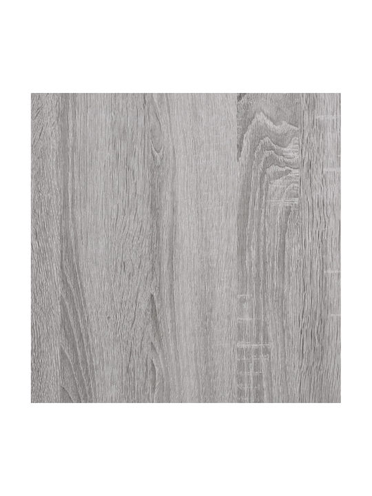 Stool For Living Room With Storage Space Metallic Gray 42x42x45cm