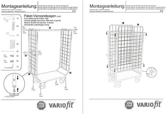 Variofit Lifting & Pulling Equipment for Load Weight up to 500kg in Blau Color