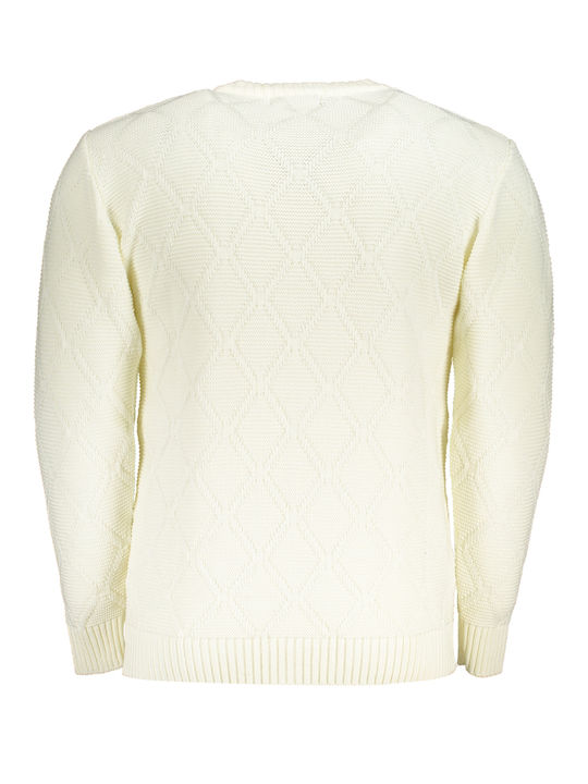 U.S.Grand Polo Club Men's Long Sleeve Sweater White.