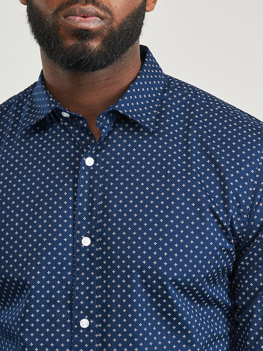 Jack Jones Long-sleeved Cotton Shirt Medieval Blue 12254540