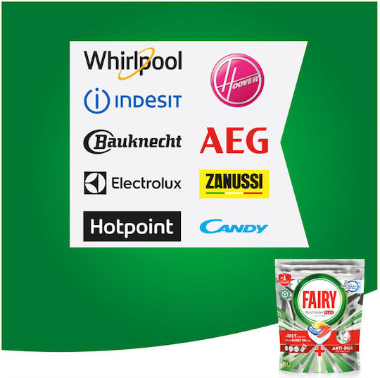 Fairy Platinum Plus All in One Anti Dull Capsule pentru Mașina de Spălat Vase