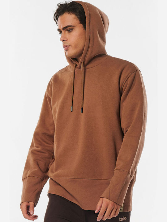 Body Action Men's Sweatshirt with Hood CAFE