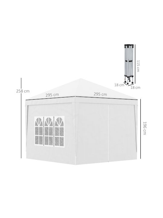 Outsunny Κιόσκι Κήπου 3x3m