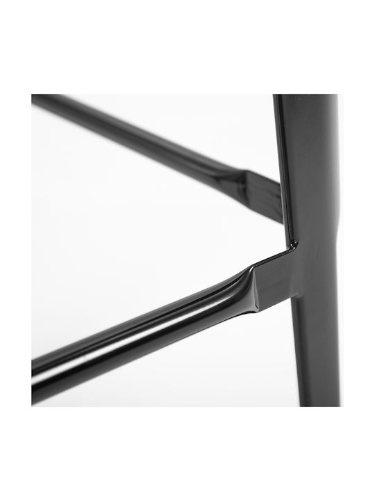 Stool Bar Metallic Black 4pcs 43x43x76cm