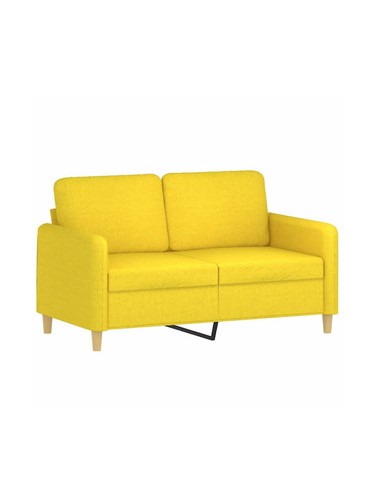 Two-Seater Couch Yellow 138x77x80cm
