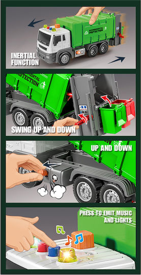 Lean Toys Rubbish Remote Controlled Truck Green