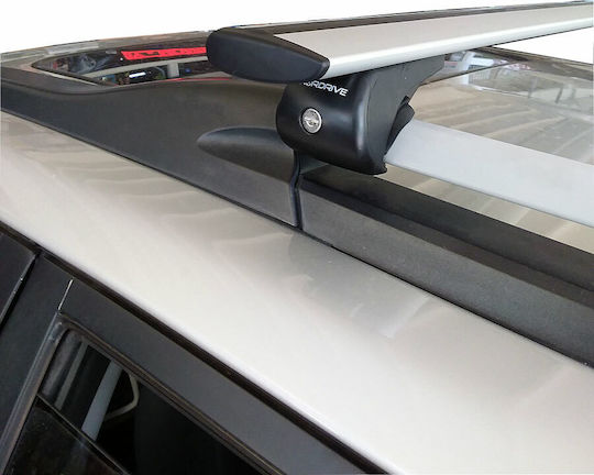 Nordrive 120cm. for Cars with Factory Bars (with Roof Rack Legs and Lock) Silver