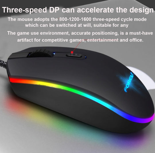 Forev FV-Q809 Комплект Гейминг Клавиатура с RGB подсветка & Мишка (Английски US) + Mouse Pad + Headset Four-Piece Set