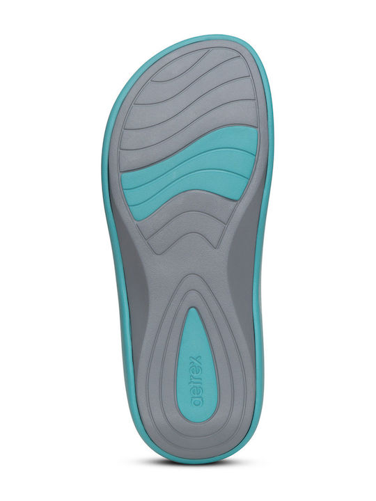 Frauen Flip Flops Glossy Aqua