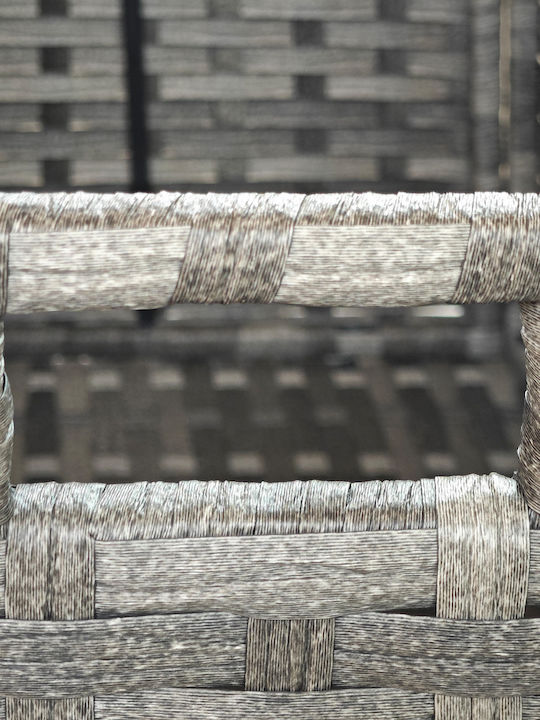 Outsunny Μπαούλο Αποθήκευσης Εξωτερικού Χώρου Rattan Γκρι Μ76xΠ45xΥ48εκ.