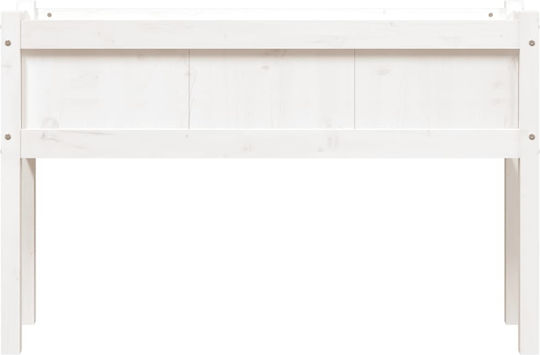 vidaXL Set 2 Planters Wooden White