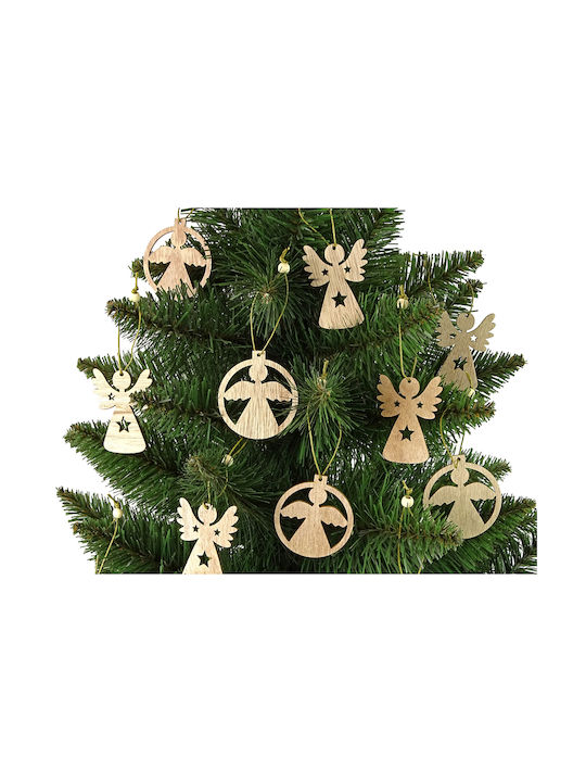 Christmas Wooden Angel Ornament 12pcs