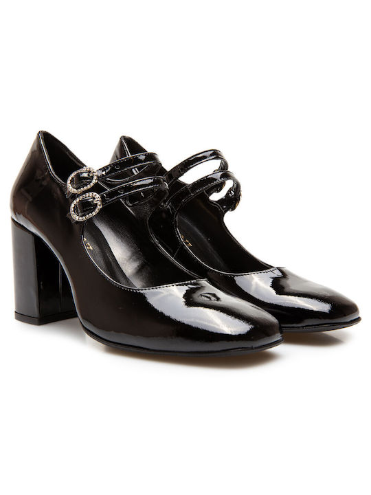 Labrini Patent Leather Black Heels