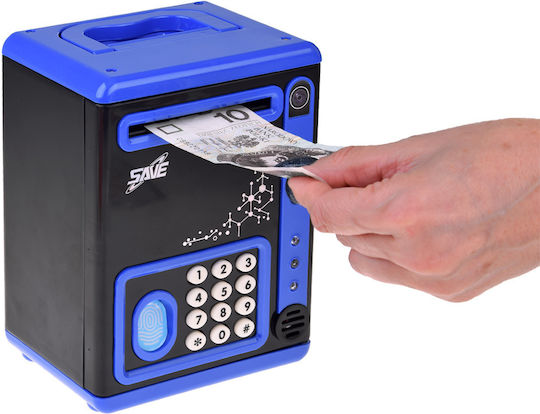 Children's Money Box Plastic Blue 18.5x13x11cm