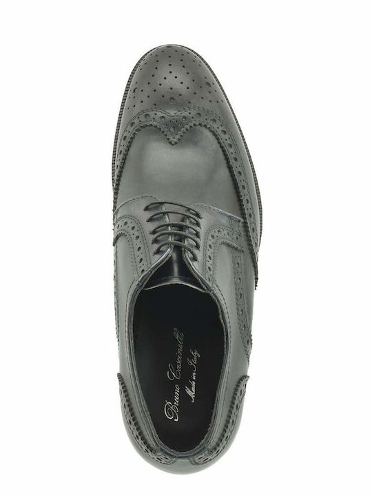 Δερμάτινα Ανδρικά Oxfords Γκρι