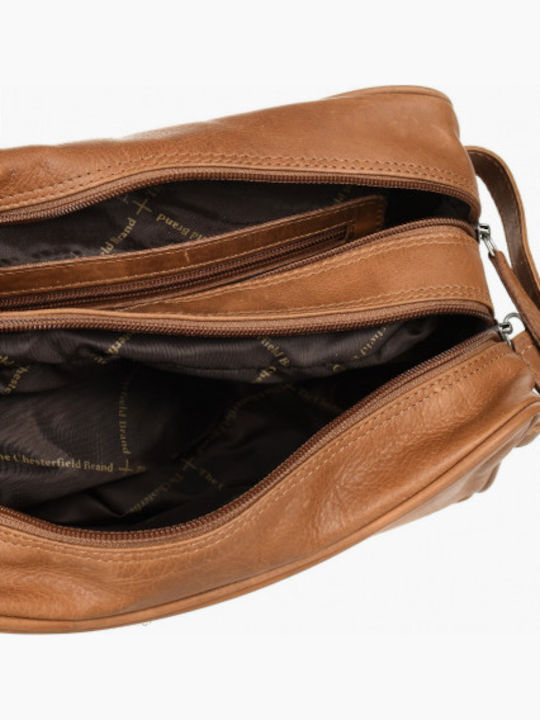 Toiletry Bag Stacey in Tabac Brown color