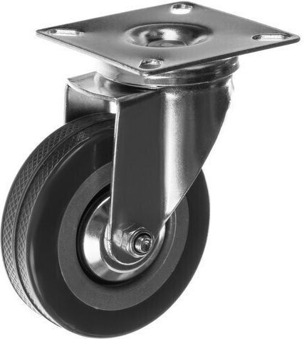 Malatec Furniture Wheel made of Metal in Gray Color 6.5x6.5x10cm 4pcs