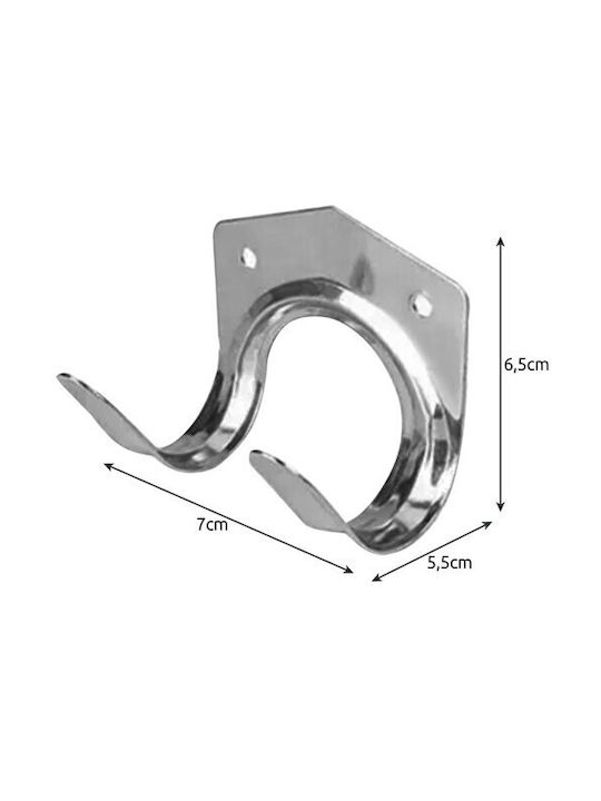 Wandhalterung Aus Metall 2 Haken Silber 20Stücke