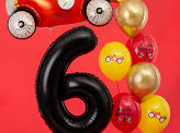 Balloon Foil Jumbo Number 6 Black '6' 86cm