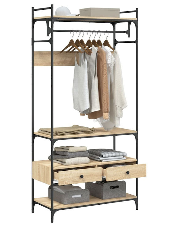 vidaXL Cuier de podea din Lemn Maro 89x39x184.5cm