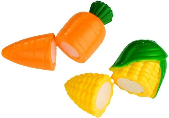 Lean Toys Obst- & Gemüsespielzeug Set Of Vegetables And Fruits With A Battery Blender And A Tray