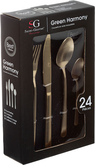 Atmosphera Harmony Cutlery Set Green 24pcs