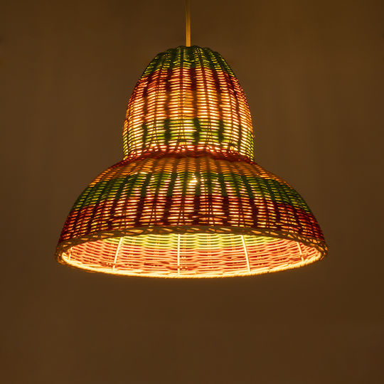 GloboStar Caballeros Κρεμαστό Φωτιστικό Bulb Boho Πλέγμα με Ντουί E27 40x30x30εκ.