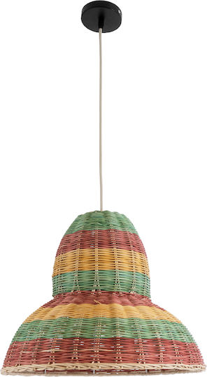 GloboStar Caballeros Κρεμαστό Φωτιστικό Bulb Boho Πλέγμα με Ντουί E27 40x30x30εκ.