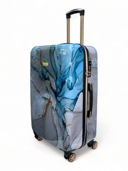 Olia Home Large Travel Suitcase Hard From Durable PC with 4 Wheels Height 80cm 7585350