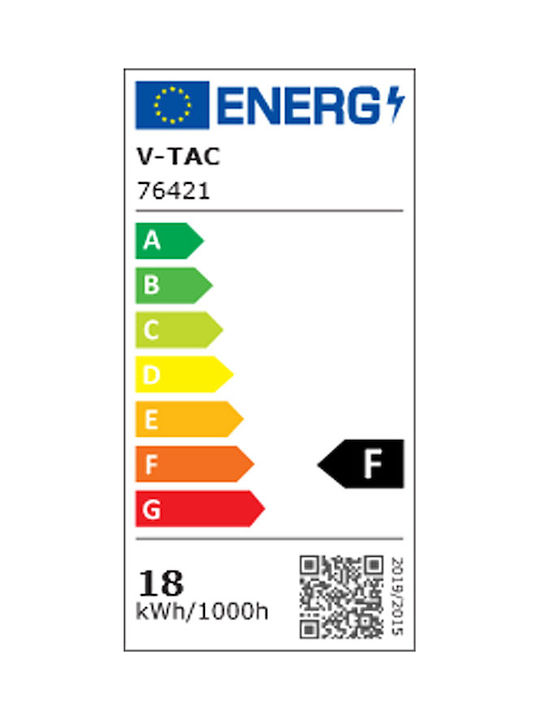 V-TAC Plafonieră de Exterior cu LED Integrat în Culoare Alb 76421