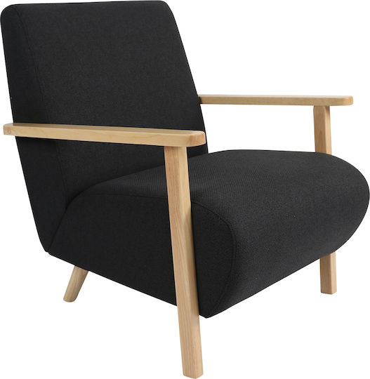 Armchair Grevillea 82x70.5x85cm Black/Natural