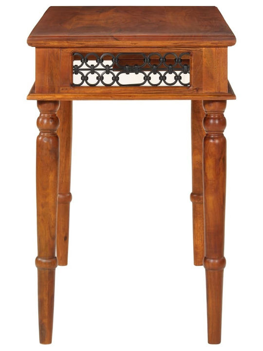 Desk made of Solid Wood Beige 110x50x76cm