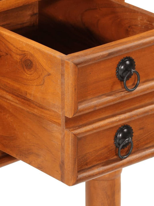 Schreibtisch aus Massivholz Beige 110x50x76cm
