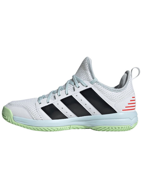 Adidas Stabil Γυναικεία Αθλητικά Παπούτσια Βόλεϊ Λευκά